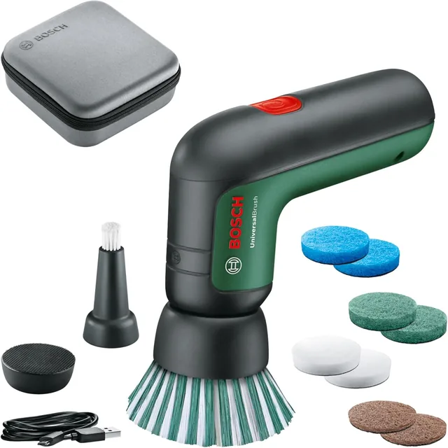 Vue principale de Bosch UniversalBrush – Brosse électrique avec 10 accessoires
