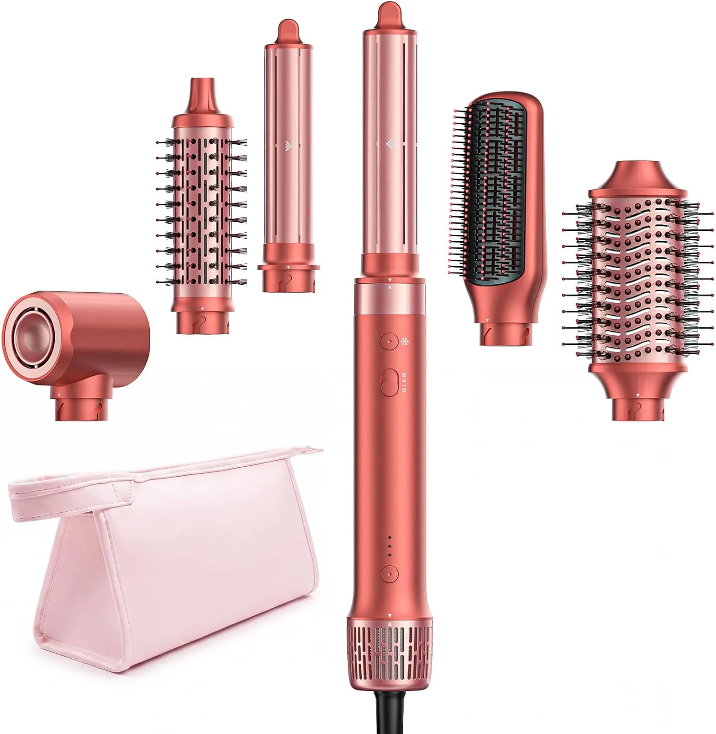 HITTIONA Air Styler – Brosse soufflante 6-en-1 Rouge Framboise — vue principale