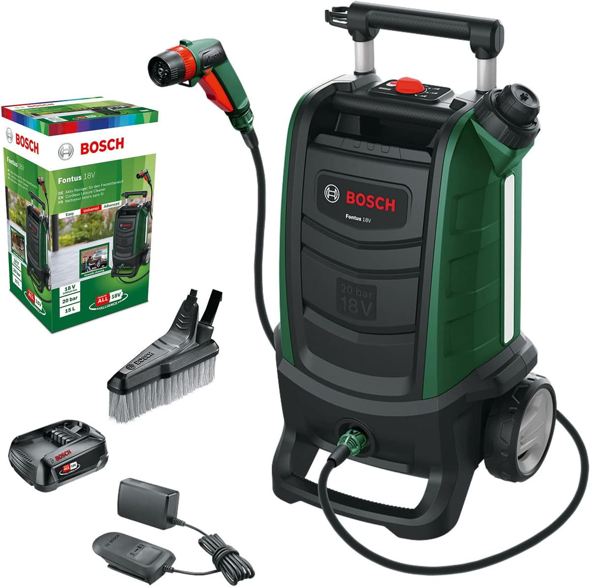 Vue principale de Bosch Fontus 18V – Nettoyeur extérieur sans fil avec batterie