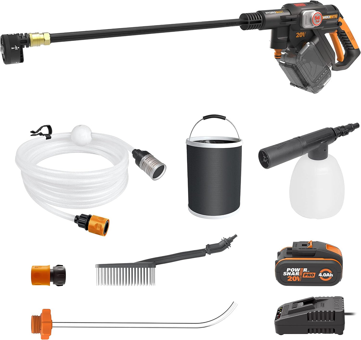 Vue principale de WORX Hydroshot WG633E.1 – Nettoyeur haute pression 56 bar